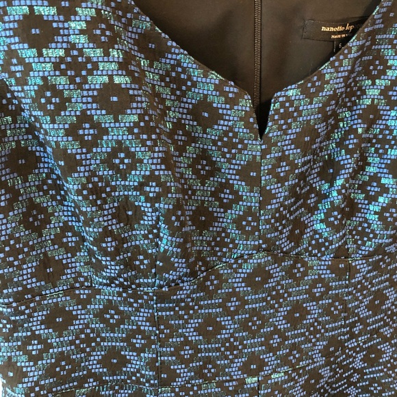 COPY - Nanette Lepore blue black diamond dress size 6 - Picture 4 of 9